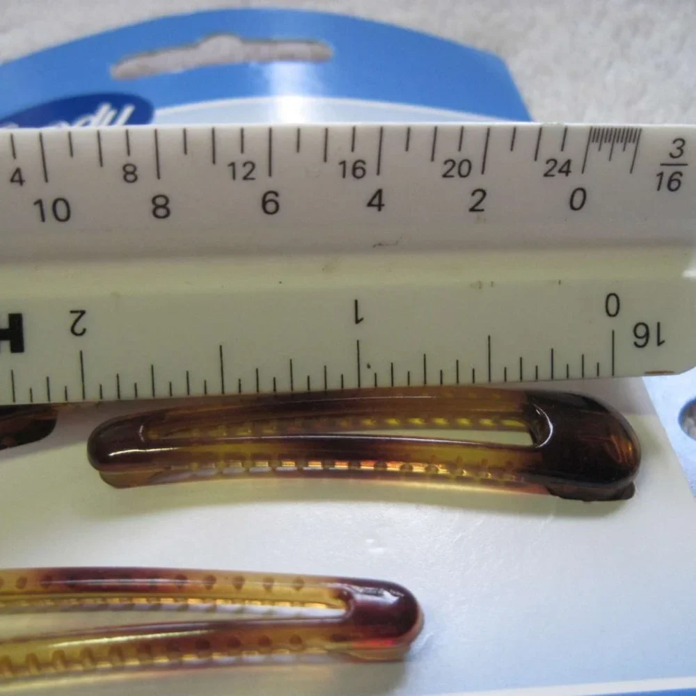 4 Goody Plastic Salon Clips Spring Backs Secure Hair Section Dark Black Red 2002
